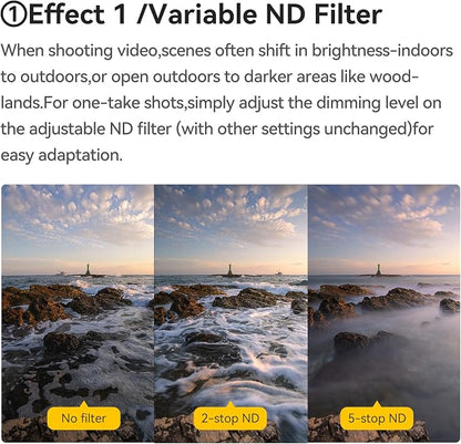 Kase 67mm Variable ND1.5-8 & CPL & Black Mist 3 in 1 Filter - Image 3
