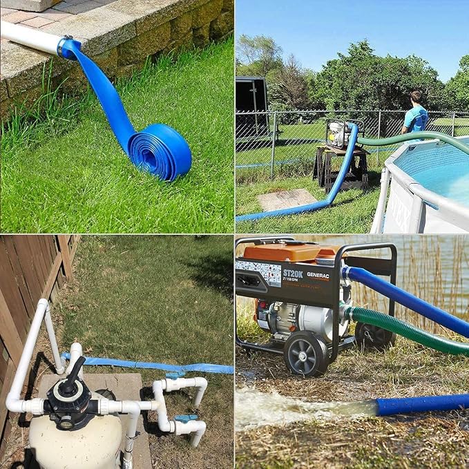 Eastrans 2.5" x 50 FT Pool Backwash Hose, Flat 4 inch Width, Heavy Duty Flat - Image 9