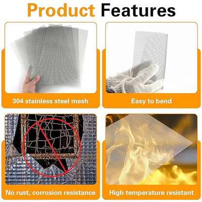 6 Pack 12×8 Inch Wire Mesh Screen, 20 Mesh Stainless Steel Mesh, Sturdy No Rust - Image 4