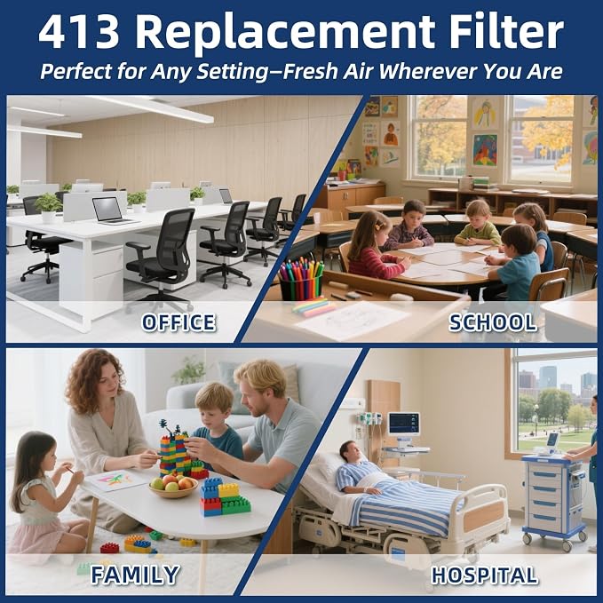 2 Pack 413 Replacement Air Filter, MERV 13, Actual Size: 16"x28"x4", Nominal - Image 7