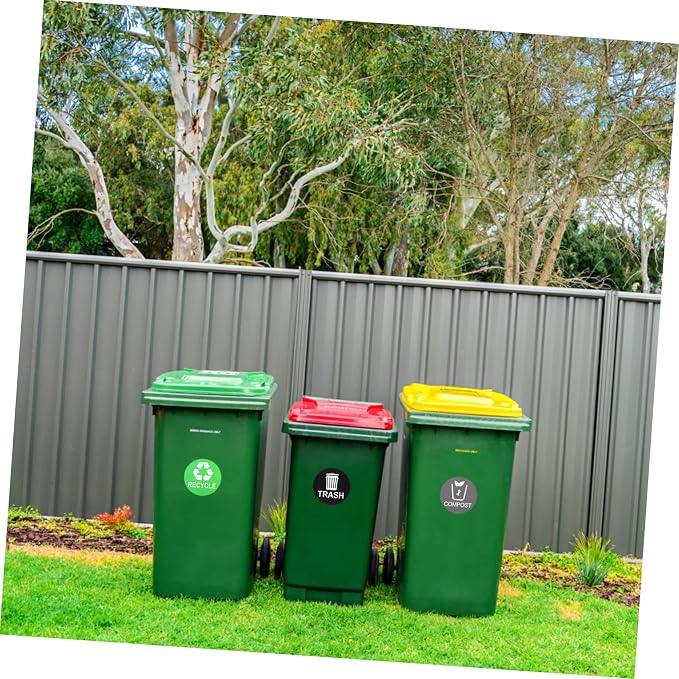 Garbage Can Recycling Stickers 9pcs Waste Sorting Decals Removable Adhesive - Image 4
