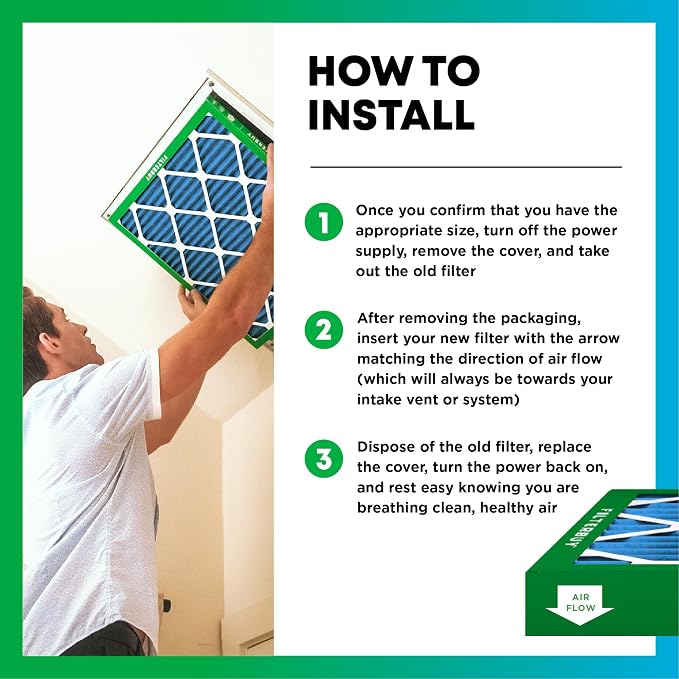 Filterbuy 17x25x1 Air Filter MERV 13 Optimal Smoke & Allergy Defense, - Image 5