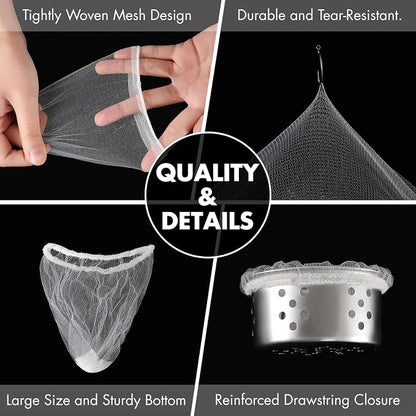 200 Pack Kitchen Sink Strainer Mesh Bag, Anti-Clogging Disposable Sink Drain - Image 7