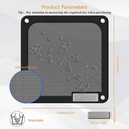 120mm Dust Filter PC for Computer Cooler Fan/PSU/Routers PVC 50 Mesh, Computer - Image 2