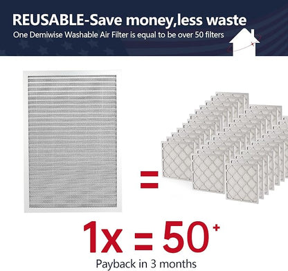 14x24x1 Lifetime Electrostatic Air Filter, MERV 8 Washable Aluminum AC/HVAC - Image 2