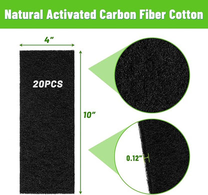 4"x10" Activated Carbon Air Vent Filters - Image 3