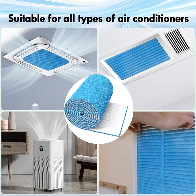 20 x 140" Air Vent Filters, 0.5-inch Thickness MERV 8 Filter Material, Cut Into - Image 5