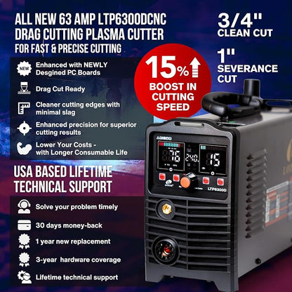 LTP6300DCNC | 63A CNC-Enabled Plasma Cutter, Drag-Cut Enables, Non-HF Blowback - Image 5
