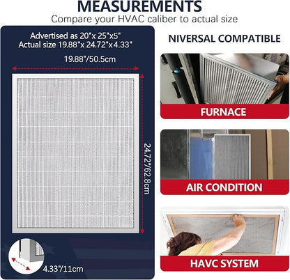 20x25x5 Washable Electrostatic Air Filter, MERV 8 Aluminum AC/HVAC Furnace - Image 6