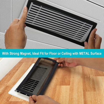 Magnetic Floor Register Vent Covers, 4 x 12 Inch Air Vent Filter Mesh, Sticky - Image 4