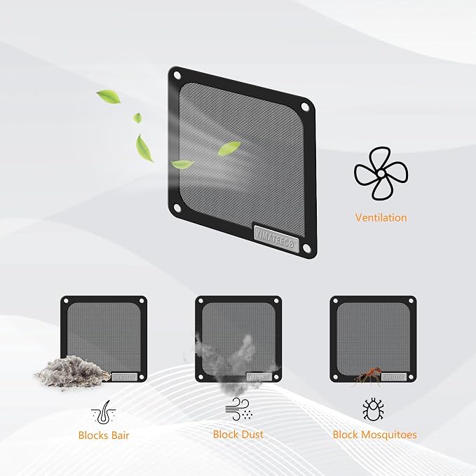 140mm PC Dust Filter for Computer Cooler Fan/PSU/Routers PVC 50 Mesh, Magnetic - Image 4