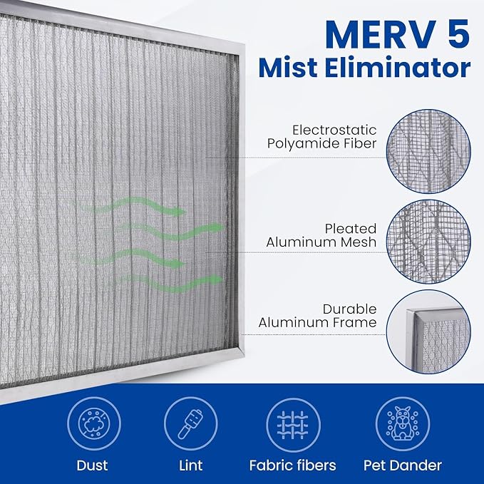 McPherson Reusable Air Filter 24x30x1 | Washable MERV 8 | Made in USA Metal - Image 7
