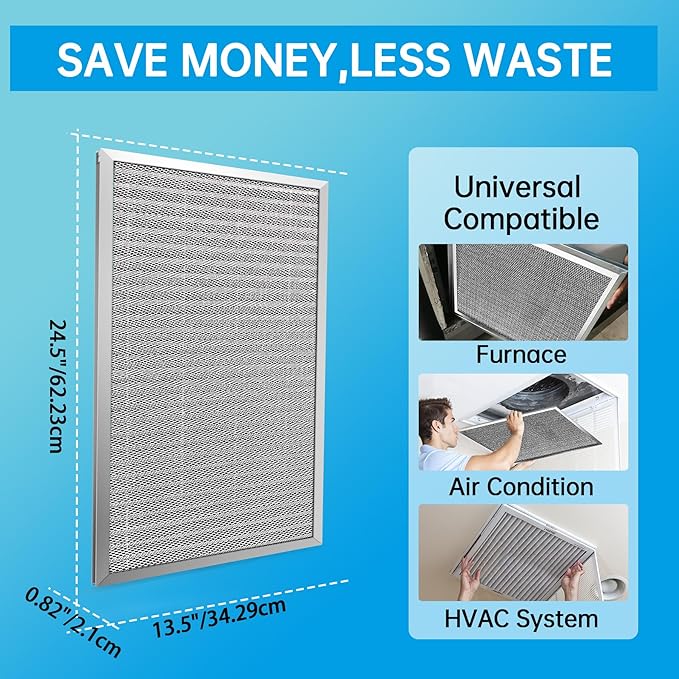 UBeesize 14x25x1 Reusable Electrostatic Air Filter HVAC AC Furnace Filter - Image 3