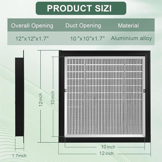 2-Pack 12"x12"Aluminum Gable Vent - Image 2