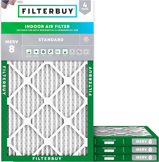 Filterbuy 16x32x1 Air Filter MERV 8 Essential Dust & Allergy Defense, by Filterbuy