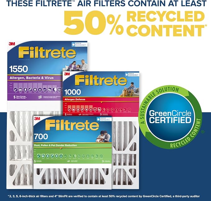 Filtrete 16x25x4, AC Furnace Air Filter, MPR 1550 DP, Healthy Living Ultra - Image 7