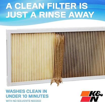 K&N 12x24x1 Air Filter, Merv 11, Washable Air Filter, the Last Furnace Filter - Image 3