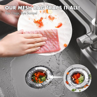 400 Pack Kitchen Sink Strainer Mesh Bag, Anti-Clogging Disposable Sink Drain - Image 3