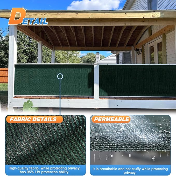 TANG Sun Shade Fabric Roll 8'x34' Shade Cloth - Image 4