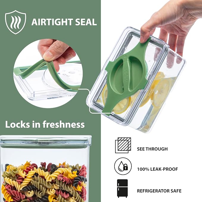 4-Pack Airtight Pantry Containers, 1.9 QT Clear SAN Food Storage Jars - Image 3