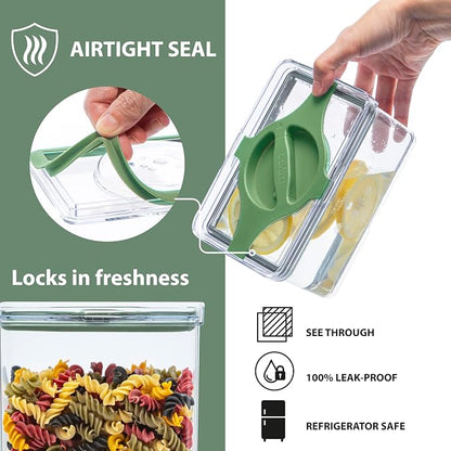 4-Pack Airtight Pantry Containers, 1.9 QT Clear SAN Food Storage Jars - Image 3