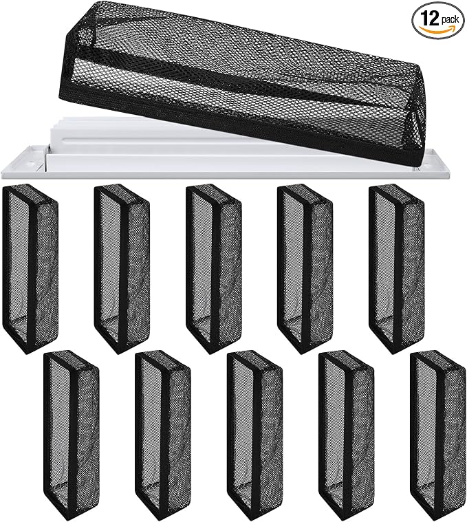 Zonon 12 Pcs 2 x 12 Inch Floor Register Trap Cover Vent Screen by Zonon