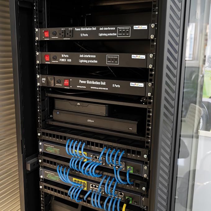 10 Outlets 1U Horizontal PDU Network Rackmount Power Strip - Image 7