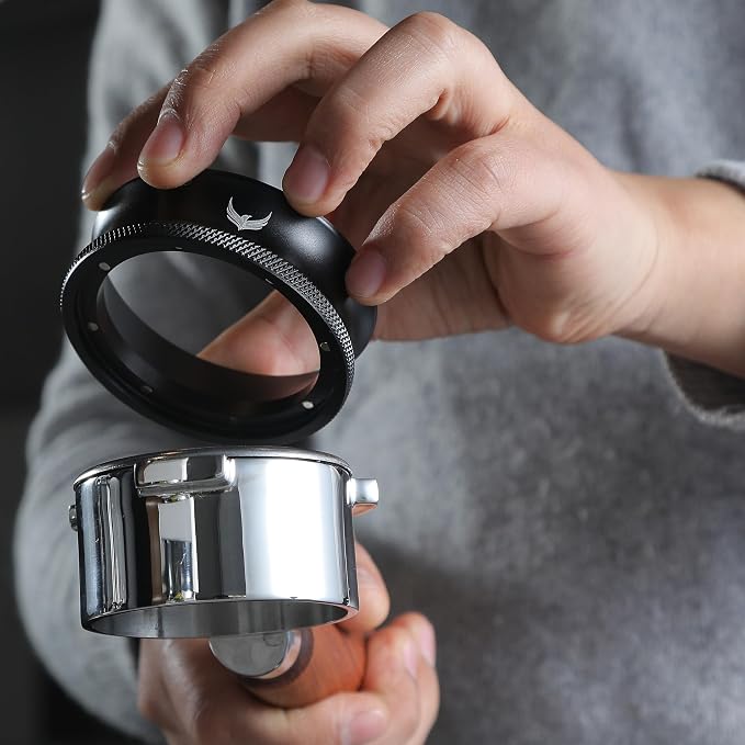 58mm Magnetic Espresso Portafilter Dosing Funnel and Puck Screen Set Coffee - Image 2