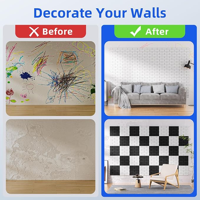 12 Pack Acoustic Panels with Self Adhesive, Soundproof Wall Panels, Brick Sound - Image 7