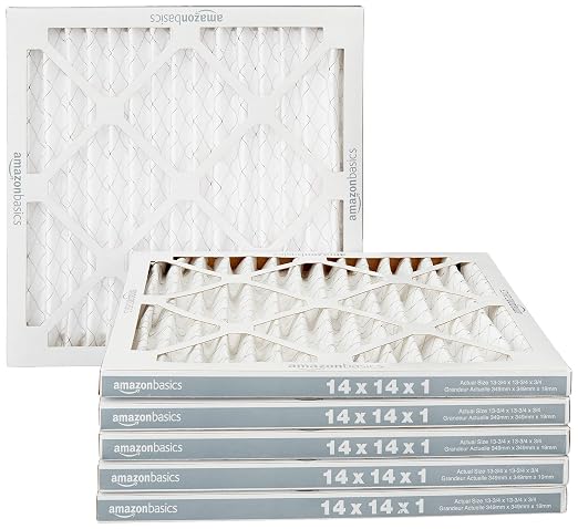 Amazon Basics 14x14x1 Air Filter 6 Pack, MERV 11 AC Furnace Filters by AmazonBasics