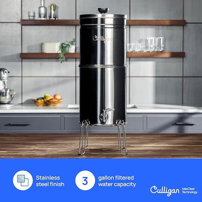 Culligan MaxClear 3 Gallon Gravity Water Filter System, Polished - Image 2
