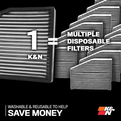 K&N LIFETIME Cabin Air Filter: Premium, Clean Air - Image 7