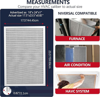 18x24x1 Air Filter, Washable & Reusable Aluminum AC/HVAC Furnace Electrostatic - Image 6