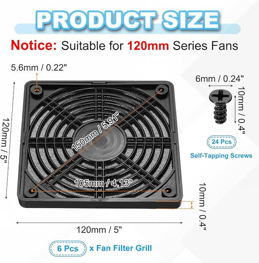 PATIKIL 120mm Fan Filter Grill - Image 2