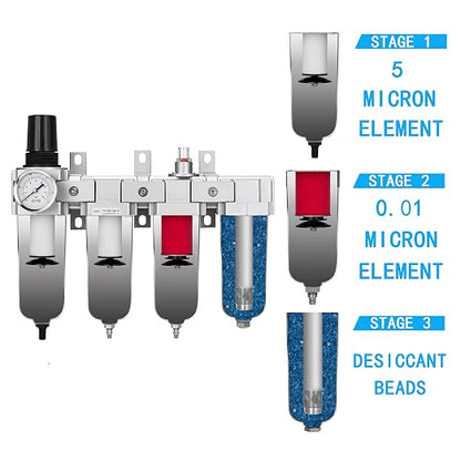 NANPU 3/4" NPT Industrial Grade 4 Stage Air Drying System - Image 2