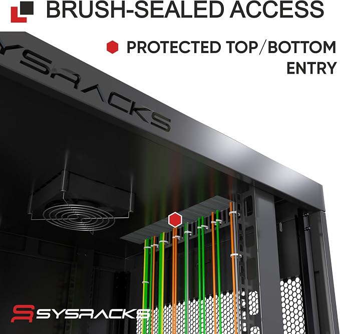 Sysracks 6U Wall Mount Server Rack Cabinet, 19” Locking Network Rack, 24” Deep - Image 6