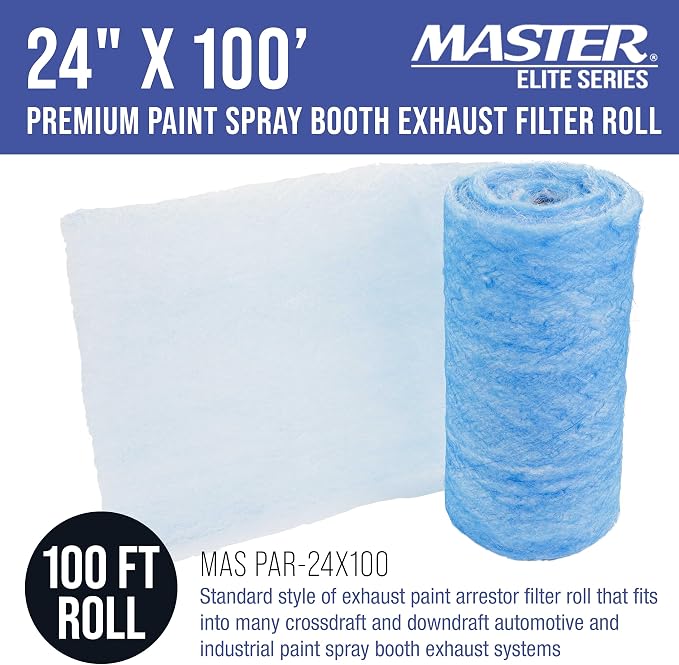 Master Airbrush Elite Paint Spray Booth Exhaust Filter Roll 24" x 100' - Image 2