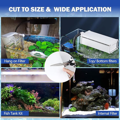 UBeesize Aquarium Filter Media Floss, 12 ft Cut to Fit Pond Filters - Image 6