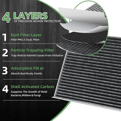 CF11671 Cabin Air Filter With Activated Carbon Compatible with RAM 1500 2500 - Image 2