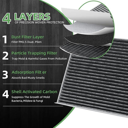 CF11671 Cabin Air Filter With Activated Carbon Compatible with RAM 1500 2500 - Image 2