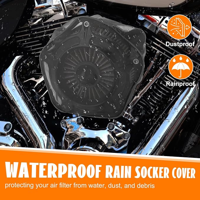 High Flow Air Cleaner Intake Filter Kit Air Filters Cover - Image 8