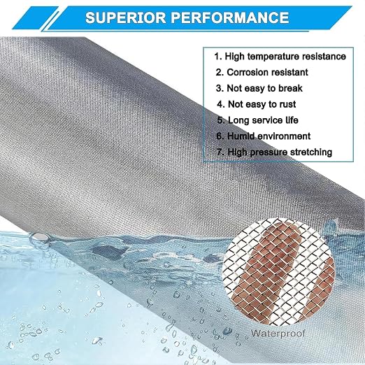 Stainless Steel Mesh Screen 10Mesh 304, 15.7" x 47.2" Metal Mesh Screen - Image 5