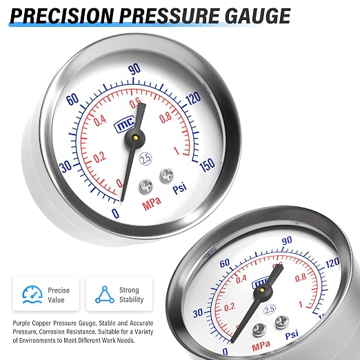 TAILONZ PNEUMATIC 1/4 Inch NPT 2 in 1 Air Filter Pressure Regulator Combo - Image 8