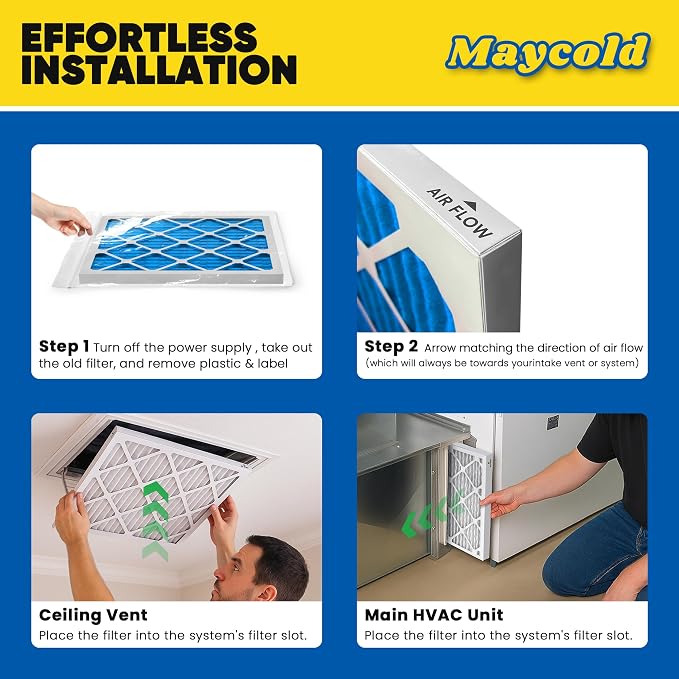 Maycold 18x20x1 MERV 11 Furnace Air Filter, High-Performance HVAC AC Filters - Image 7