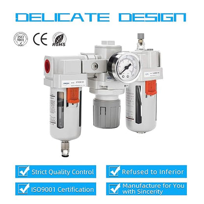 NANPU 1/2" NPT Air Filter, Regulator & Lubricator Combo - Image 7