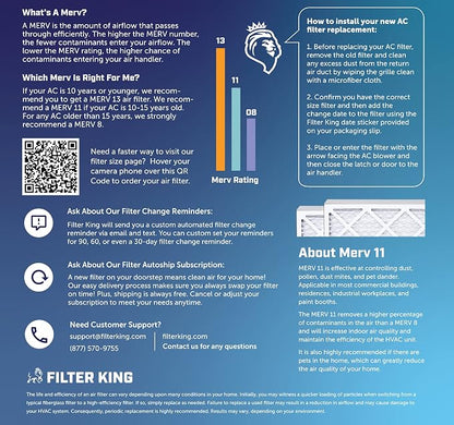 Filter King 24x24x1 Air Filter | 6-PACK | MERV 11 HVAC Pleated A/C Furnace - Image 6