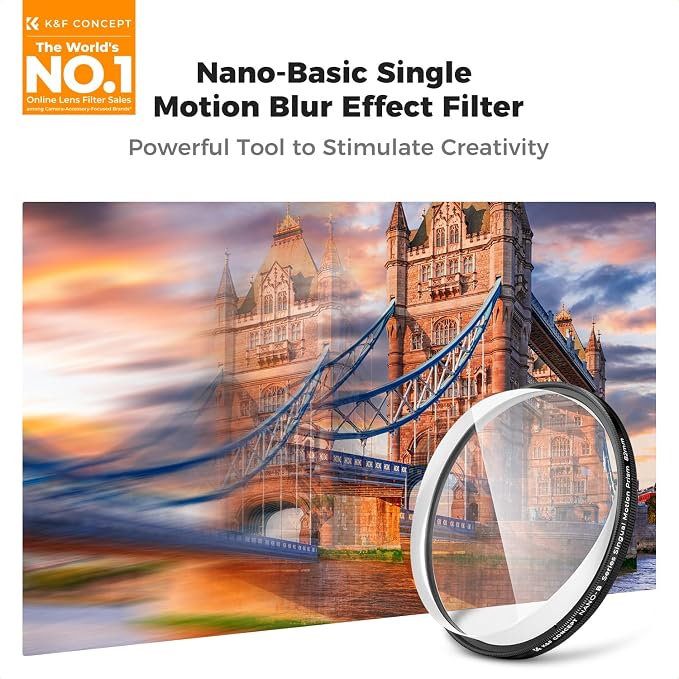 K&F CONCEPT 77mm Unilateral Blur Ghost Motion Filter Super Speed Effects - Image 2