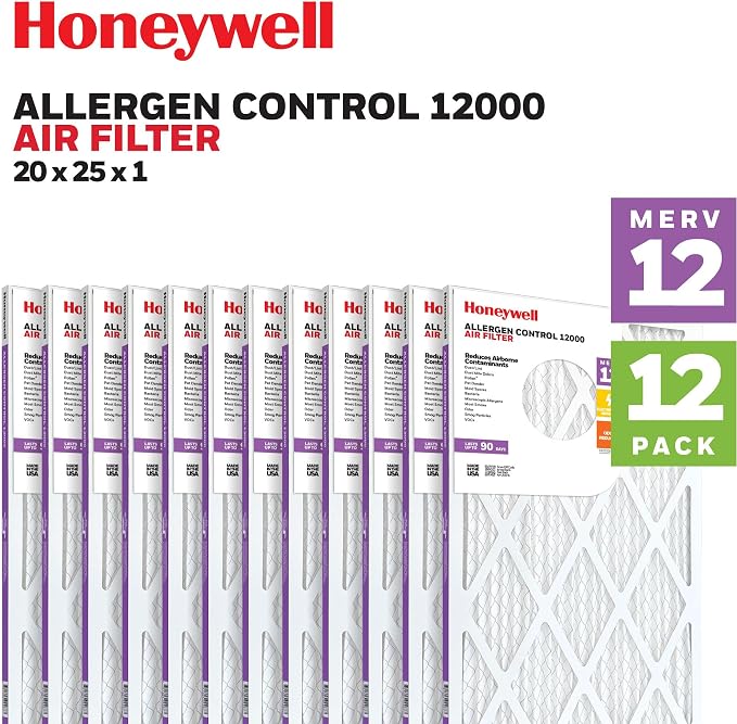Honeywell 20x25x1 MERV 12 Electrostatic Pleated HVAC AC Furnace Air Filter | - Image 2