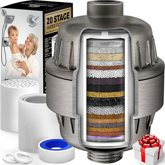 AquaHomeGroup 20 Stage Shower Head Filter by Aquahomegroup