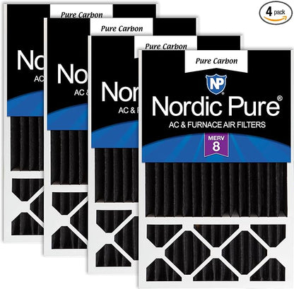 Nordic Pure 16x25x5 Honeywell/Lennox Replacement Odor Reduction Merv 8 Filter 4 by NordicPure
